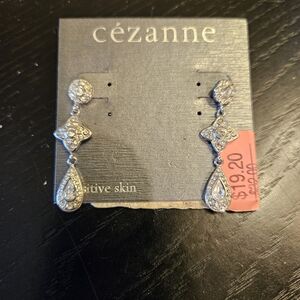 Cezanne Silver Dangle Earrings